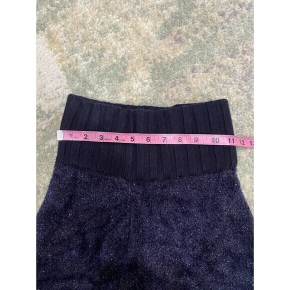 NWOT TORY BURCH Lurex Size XXS Merino Wool Sweater Midi Skirt Navy MSRP $398 - Picture 9 of 10